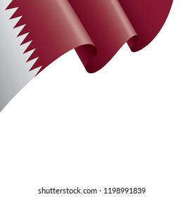 Qatar flag, vector illustration on a white background