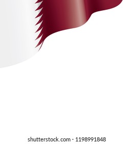 Qatar flag, vector illustration on a white background