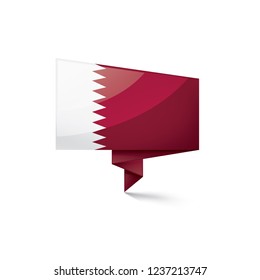 Qatar flag, vector illustration on a white background