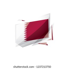 Qatar flag, vector illustration on a white background