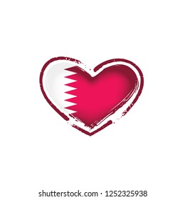 Qatar flag, vector illustration on a white background