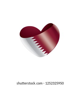 Qatar flag, vector illustration on a white background