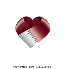 Qatar flag, vector illustration on a white background