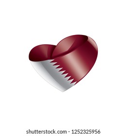 Qatar flag, vector illustration on a white background