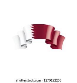 Qatar flag, vector illustration on a white background
