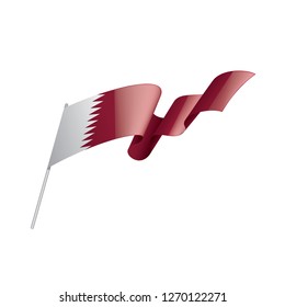 Qatar flag, vector illustration on a white background