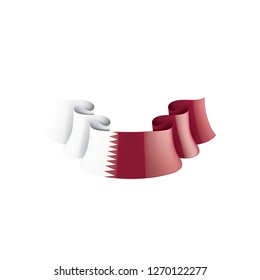 Qatar flag, vector illustration on a white background
