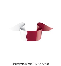 Qatar flag, vector illustration on a white background