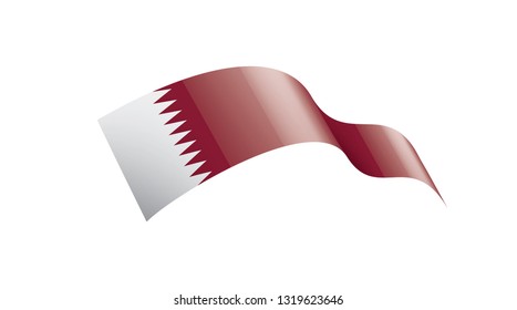 Qatar flag, vector illustration on a white background