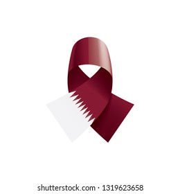 Qatar flag, vector illustration on a white background