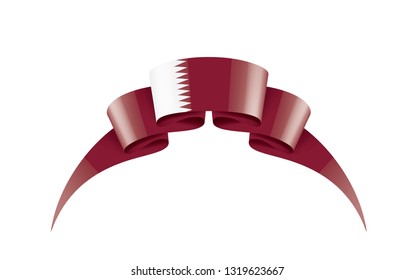 Qatar flag, vector illustration on a white background