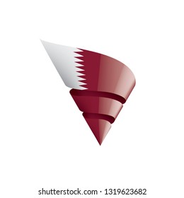 Qatar flag, vector illustration on a white background