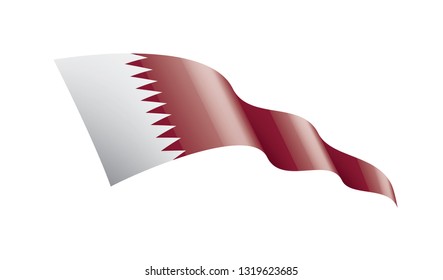 Qatar flag, vector illustration on a white background