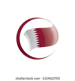 Qatar flag, vector illustration on a white background