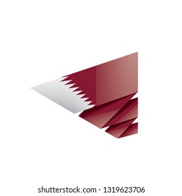 Qatar flag, vector illustration on a white background