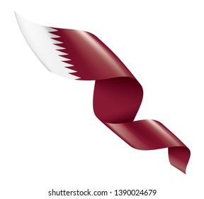 Qatar flag, vector illustration on a white background