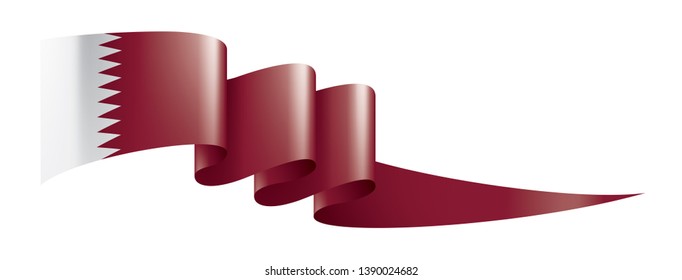 Qatar flag, vector illustration on a white background
