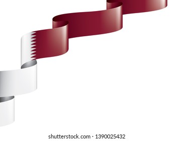 Qatar flag, vector illustration on a white background