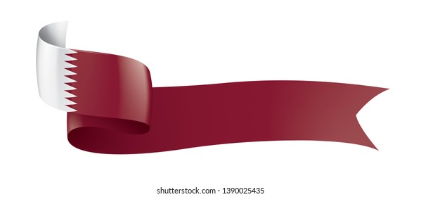 Qatar flag, vector illustration on a white background