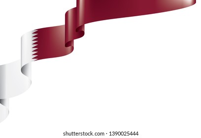 Qatar flag, vector illustration on a white background
