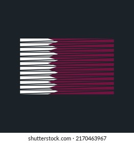 Katar Flag Vektor. Nationalflagge