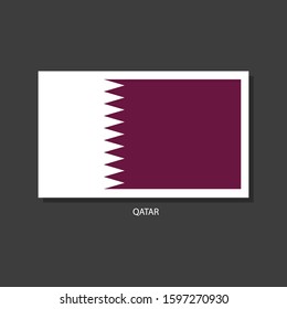 Qatar flag Vector Square Icon