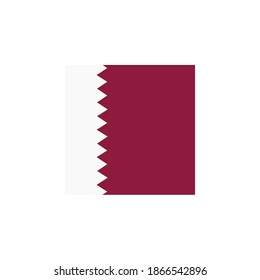 Qatar flag vector square icon - illustration. Flag of Qatar. Abstract concept, icon, square, button