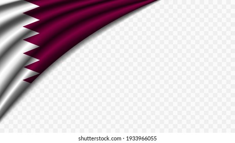 Qatar flag waving with the wind