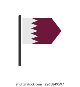 Qatar flags icon set, Qatar independence day icon set sign vector symbol
