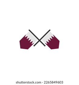 Qatar-Flaggen-Symbol-Set, Qatar-Unabhängigkeitstag-Symbol-Zeichen, Vektorsymbol