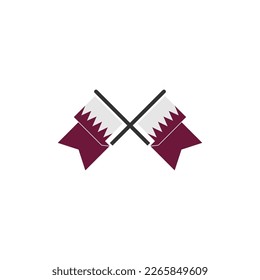 Qatar-Flaggen-Symbol-Set, Qatar-Unabhängigkeitstag-Symbol-Zeichen, Vektorsymbol