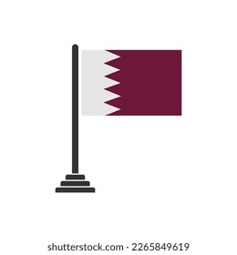 Qatar flags icon set, Qatar independence day icon set sign vector symbol