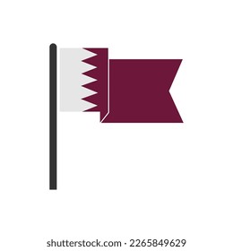 Indicadores de Qatar conjunto de iconos, símbolo del vector del día de la independencia de Qatar