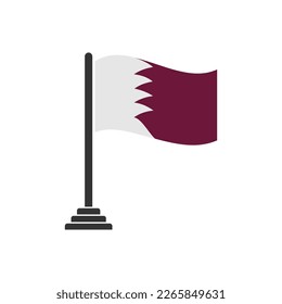 Indicadores de Qatar conjunto de iconos, símbolo del vector del día de la independencia de Qatar