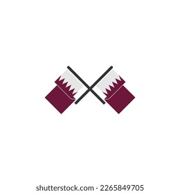 Indicadores de Qatar conjunto de iconos, símbolo del vector del día de la independencia de Qatar