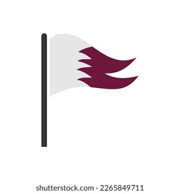 Qatar-Flaggen-Symbol-Set, Qatar-Unabhängigkeitstag-Symbol-Zeichen, Vektorsymbol