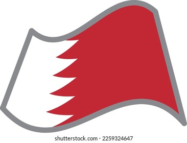 Qatar fluttering national flag illustration vector material