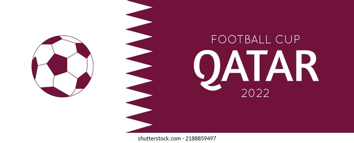 Qatar football cup 2022. Football championship. Flat vector illustration