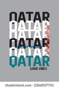 qatar good vibest-shirt vector fashion design