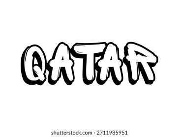 Qatar graffiti word Vector fuente
Palabra de fuente del Vector en un fondo blanco