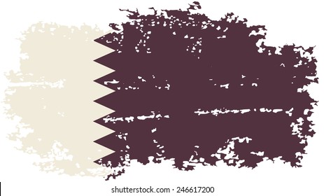 Qatar grunge flag. Vector illustration. Grunge effect can be cleaned easily.