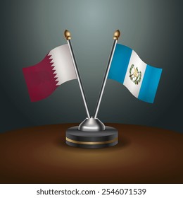 A tabela Catar e Guatemala sinaliza a relação com o plano de fundo do gradiente. Ilustração de vetor