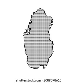 Qatar icon-thin line vector illustration. Free Vector