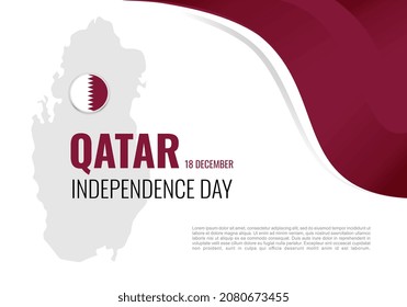 Qatar independence day background banner poster for celebration on November 18 th.