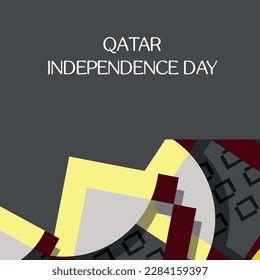  Día de la Independencia de Qatar. Diseño adecuado para carteles y pancartas de tarjetas de felicitación