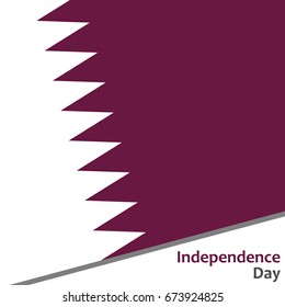 Qatar independence day with flag vector illustration for web