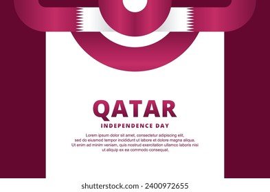 Qatar Independence Day Illustration Background Template