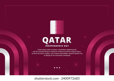 Qatar Independence Day Illustration Background Template