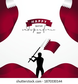 Qatar Independence Day Vector Design Illustration For Banner and Background