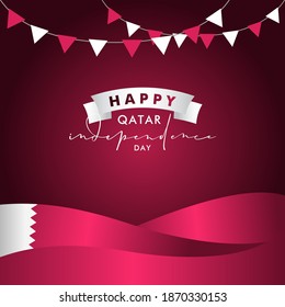 Qatar Independence Day Vector Design Illustration For Banner and Background
